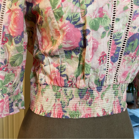 LoveShackFancy KARSTEN top, balloon sleeves, size XL, NWT - Picture 3 of 9